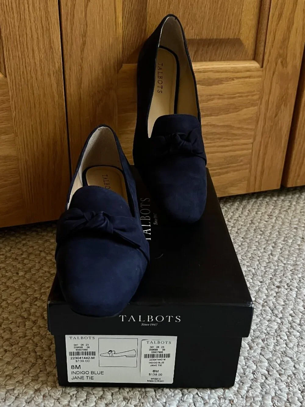TALBOTS - Jane Tie Strap Suede Loafer -- NEW, with Box